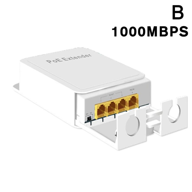 PoE 1 to 300 Mbps to 1 Gigabit PoE serial switch passive serial cascade Bao Network outdoor waterproof box repeater